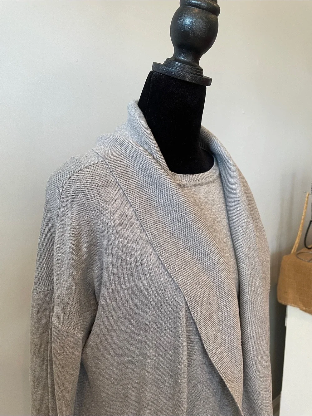 Grey cardigan sweater and sleeveless sweater set medium like new